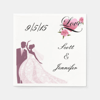 Bride and Groom Napkins