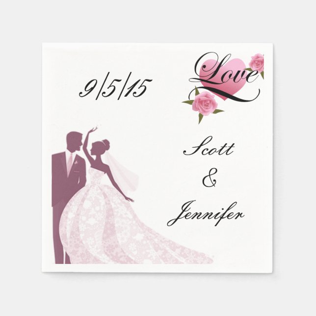 Bride and Groom  Napkins (Front)