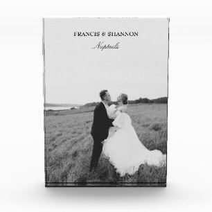 Bride and Groom Nuptails Wedding Photo Block