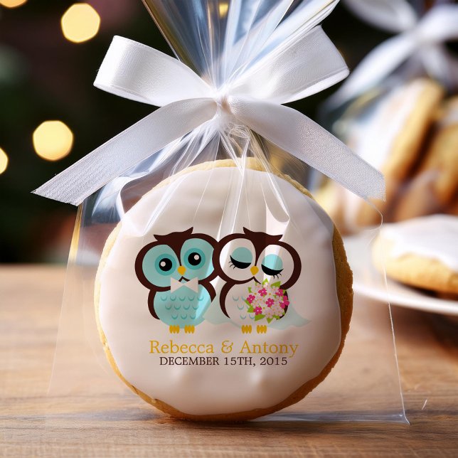Bride and Groom Owls Wedding Sugar Cookie (Creator Uploaded)