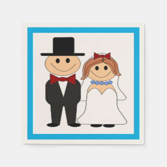 BRIDE AND GROOM PAPER NAPKINS (Front)