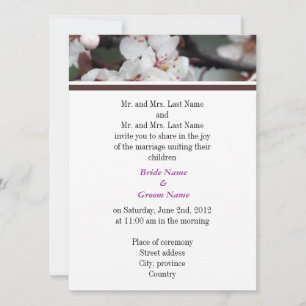 Bride and Groom parents, wedding invitation