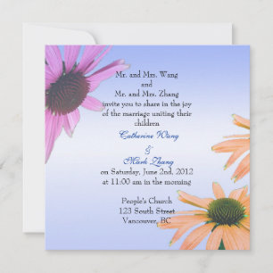 Bride and Groom parents, wedding invitation