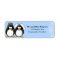 Bride and Groom Penguin return address labels