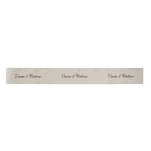 Bride and Groom Perfectly Pale Beige Satin Ribbon