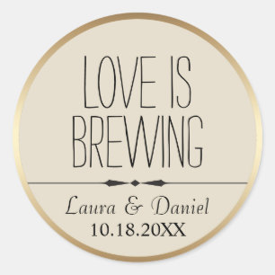 Bride and Groom Personalized Coffee Label