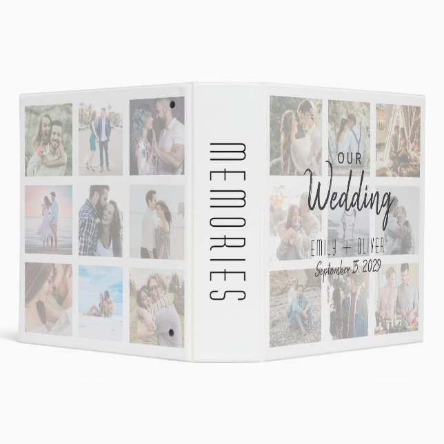 Bride and Groom Photo Wedding Album 3 Ring Binder (Background)