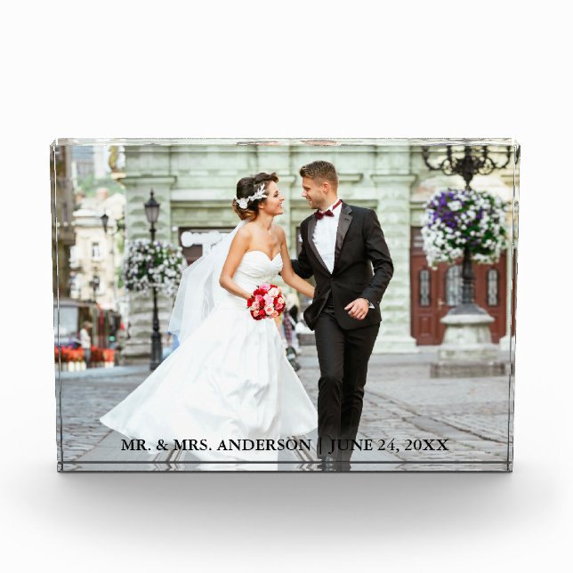 Bride and Groom Photo Wedding Block (Front)