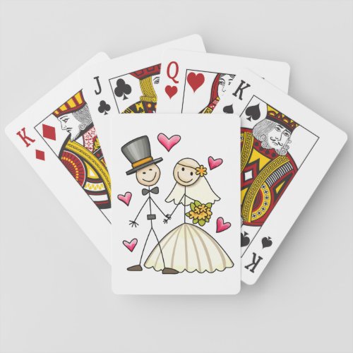 Bride and Groom Playing Cards