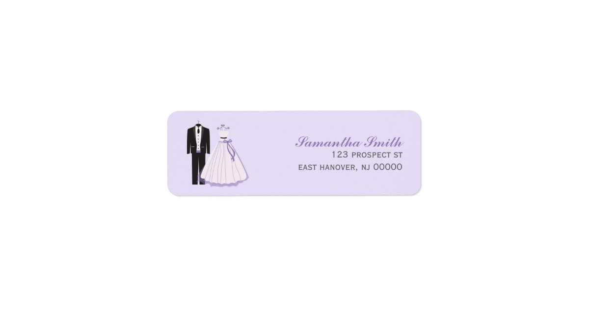 Bride and Groom Return Address Labels | Zazzle