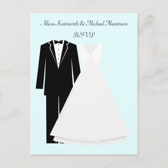Bride and Groom RSVP Postcard (Front)