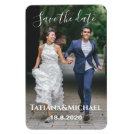 Bride and groom running, save the date, custom magnet Bride and groom running, save the date, custom magnet