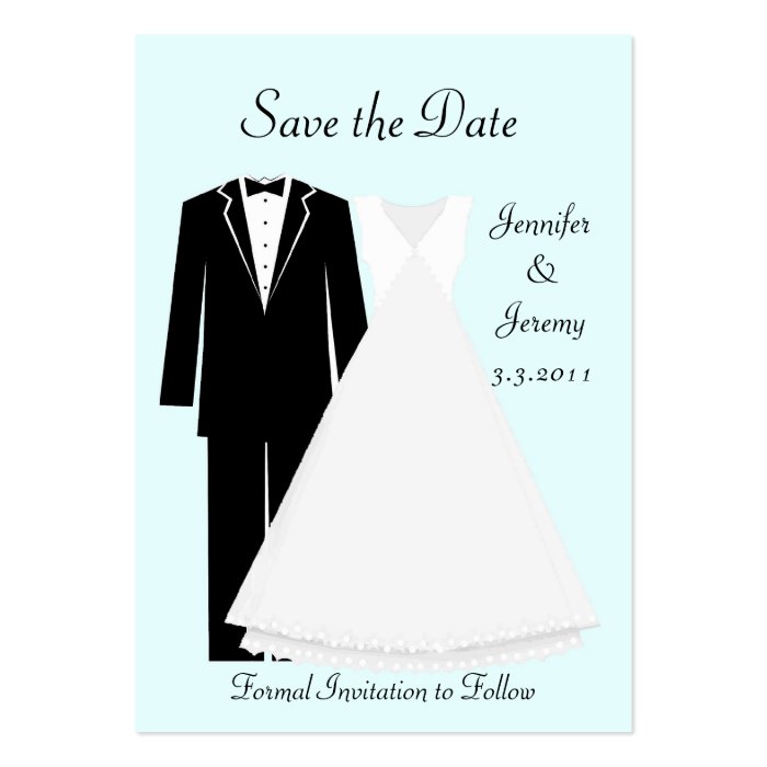 Bride and Groom Save the Date Business Card Templates