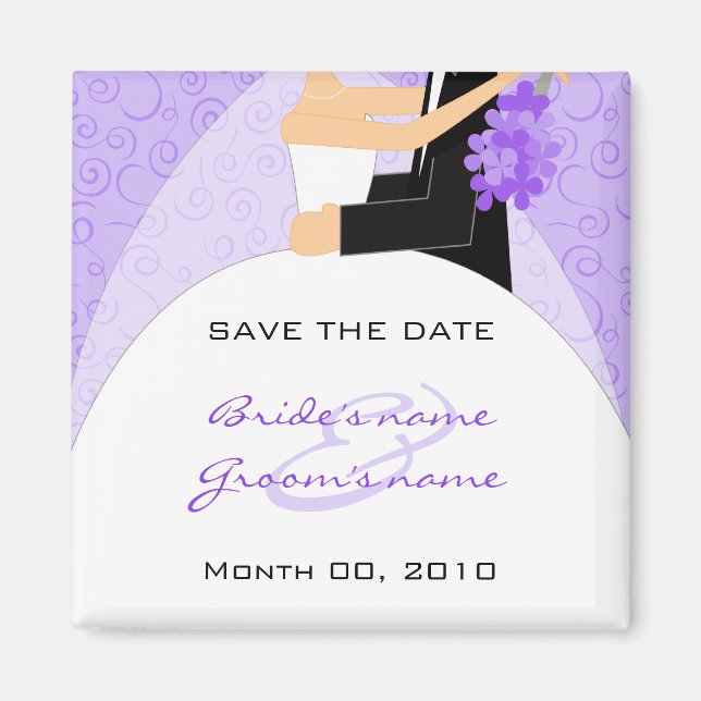 Bride and Groom Save the Date magnets (Front)