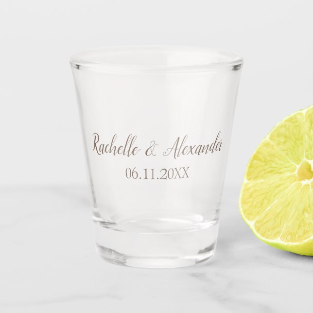 Bride and Groom Shot Glass (Front)