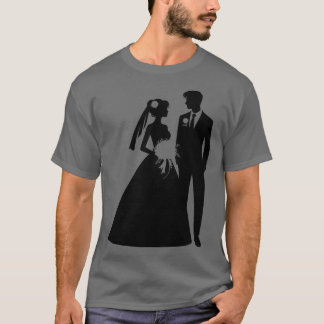 Bride and Groom Silhouette T-Shirt