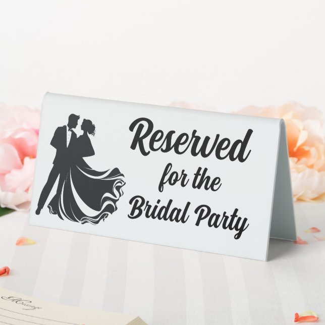 Bride and Groom Silhouette Table Tent (In SItu (Wedding))