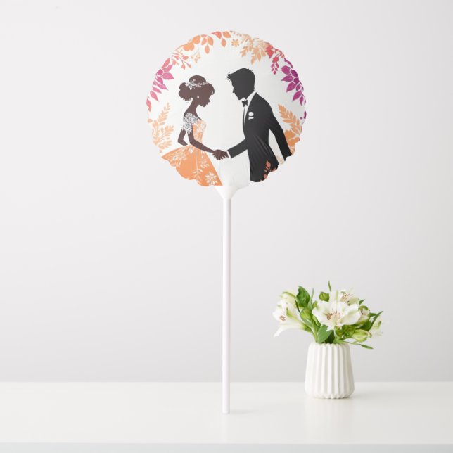 Bride and groom silhouettes balloon (In SItu)