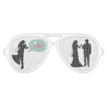 Bride and Groom Silhouettes I Do Party Shades
