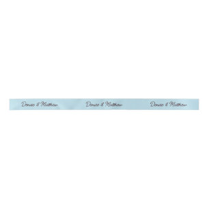 Bride and Groom Spun Sugar Blue Satin Ribbon
