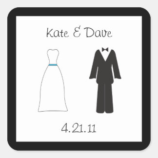 Bride and Groom sticker