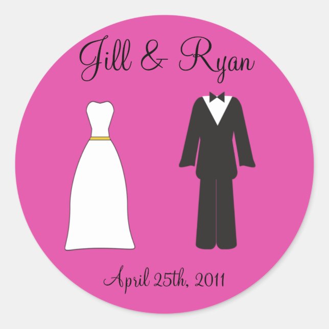 Bride and Groom Sticker (Front)