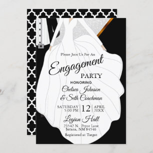 Bride and Groom Theme - Engagement Invitation