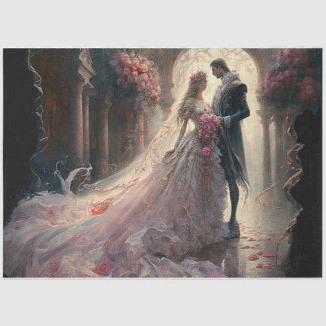 Bride and Groom  Tissue Paper (Front)