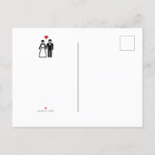Bride and Groom Unsave the Date Announcement Postcard (Back)