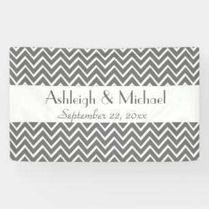 Bride and Groom Wedding Chevrons Choose Your Color Banner