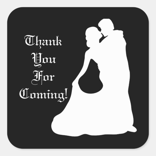 Bride and Groom Wedding dance sticker (Front)