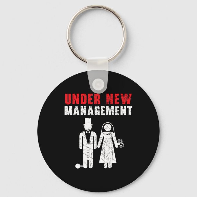 Bride And Groom Wedding Day Marriage Just Married  Keychain (Front)