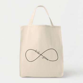 Bride And Groom Wedding Infinity Tote Bag by JoleeCouture at Zazzle