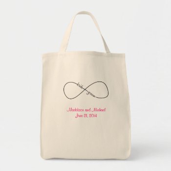 Bride And Groom Wedding Infinity Tote Bag by JoleeCouture at Zazzle