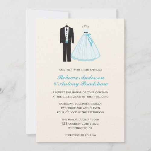 Bride and Groom Wedding Invitation
