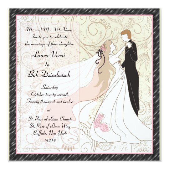 Bride and Groom Wedding Invitation