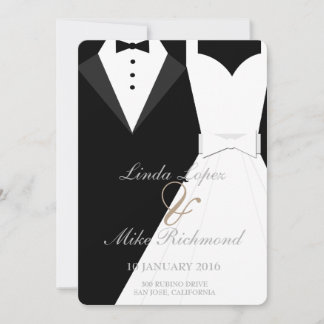 Bride and Groom Wedding Invitation Card