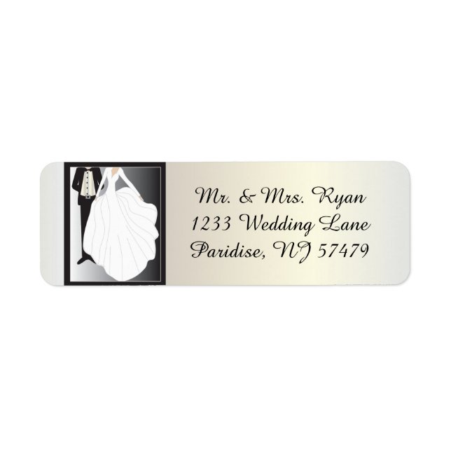 Bride and Groom Wedding Label (Front)