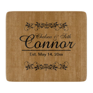 Bride and Groom Wedding or Anniversary DIY Text Cutting Board