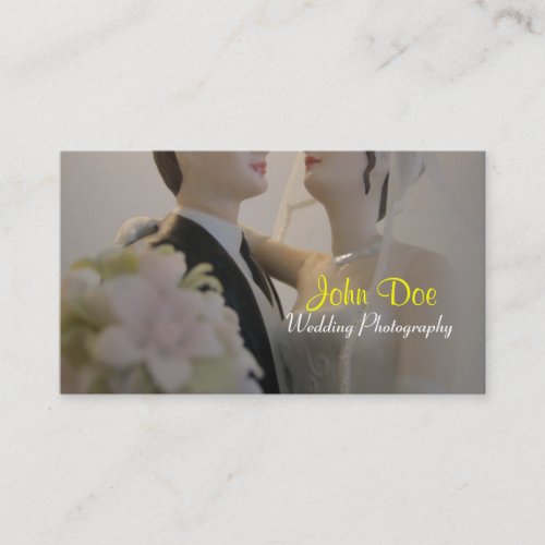 Bride and groom wedding photography business card template