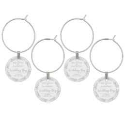 Bride and Groom Wedding Reception Wine Charm
