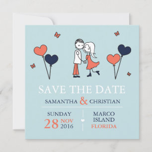 Bride and Groom Wedding Save the Date