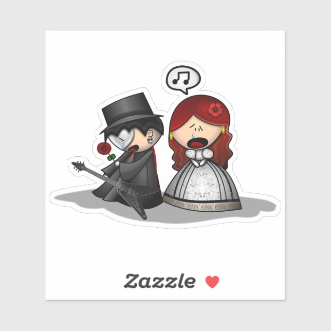 Bride and Groom Wedding  Sticker (Sheet)