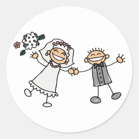 Bride And Groom Wedding Stickers