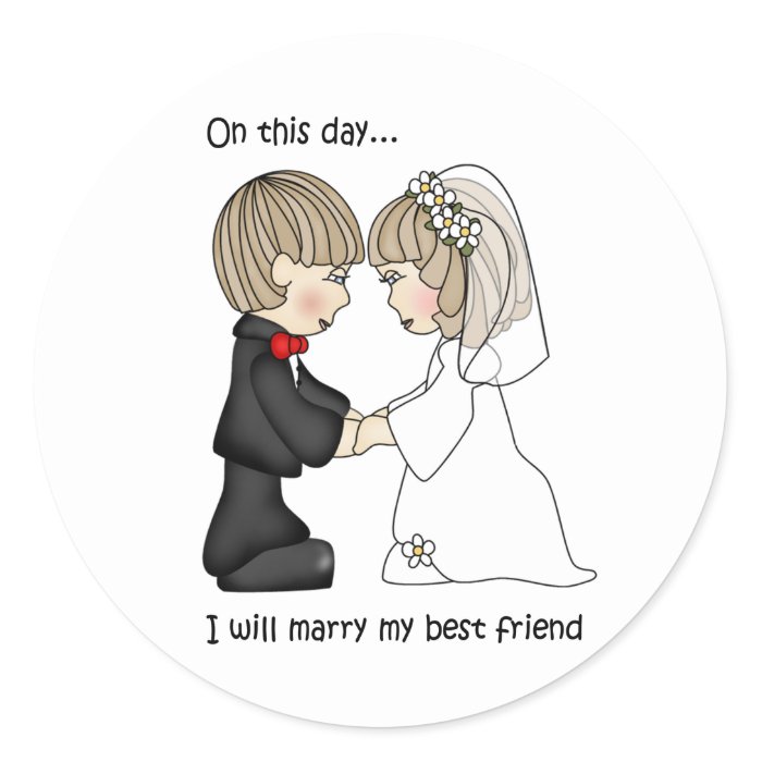 Bride and Groom Wedding Stickers