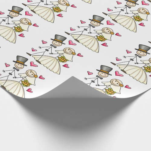 Bride and Groom Wrapping Paper
