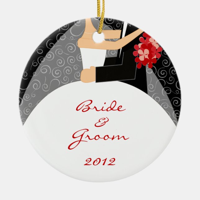 Bride and Groom's First Christmas Ornament (Front)