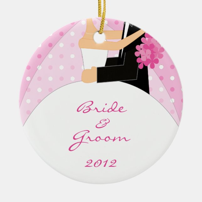 Bride and Groom's First Christmas Ornament (Front)
