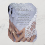 Bride And Grooms Hands And Rings Wedding Invitation at Zazzle