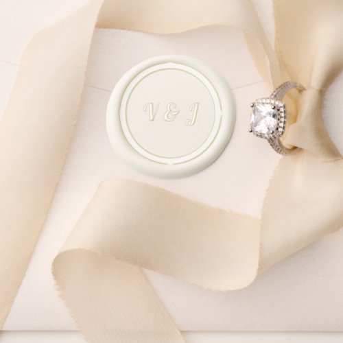 Bride and Grooms Initials on Wedding Wax Seal Stamp